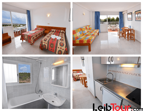 [STUDIO (2 ADULTS AND 1 CHILD)] Bright simple holiday apartment close to the beach