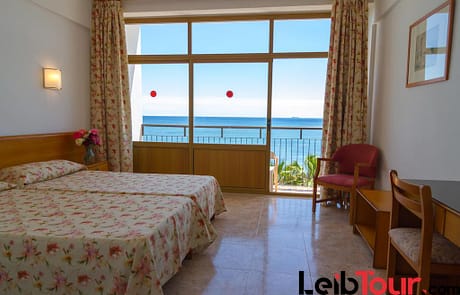 Beachfront lovely hotel in Santa Eulalia with pool SANTA EULALIA sanerim bedroom - LeibTour: TOP aparthotels in Ibiza