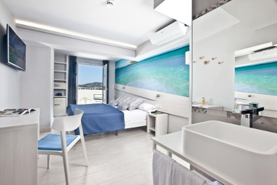 [PENTHOUSE ROOM PREMIUM SEA VIEW] Hotel in Ibiza Heart – Downtown Stilish Design Rooms