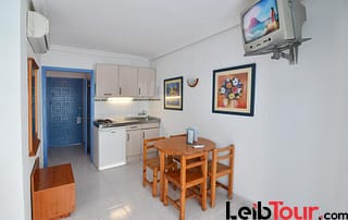 Playa den Bossa apartment pool 3 guests Ibiza PLSOLAP Kitchen - LeibTour: TOP aparthotels in Ibiza
